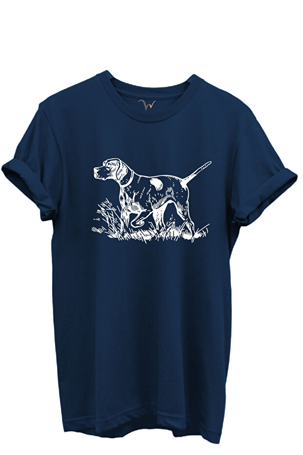 Black Linear Pointer Hunting Dog Design 100% Cotton Regular Fit Unisex T-Shirt