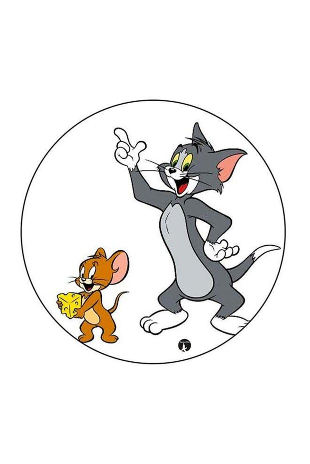 Tom And Jerry Printed Fridge Magnet Multicolour 5.5 x 5.5cm
