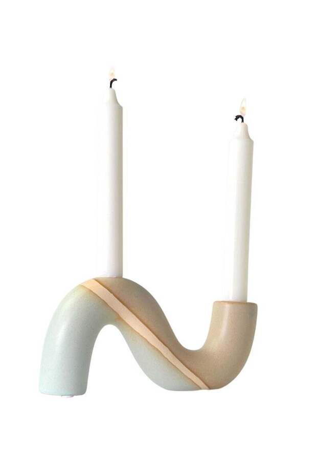 Bamboo Decor | Contemporary Ceramic Candle Holder Minimalist Design_Nordic Style Vase_ Boho Décor F
