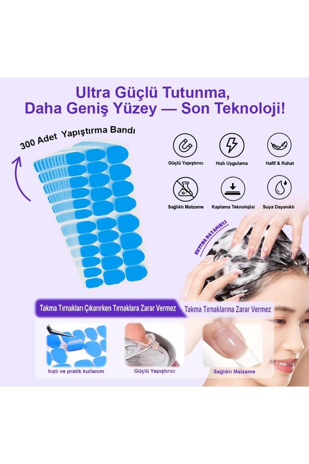 300 Adet Çift Taraflı Tak Çıkar Yapıştırma Bantı - 1