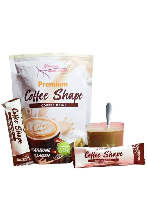 Glowming Shape Detox Premium Coffee Shape Coffee Drink with Glutathione & Collagen 10 Sachets x 20g