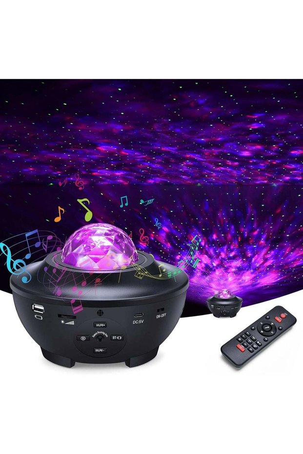 Colorful Starry Sky Galaxy Projector Nightlight Child Bluetooth USB Music Player Star Night Light R
