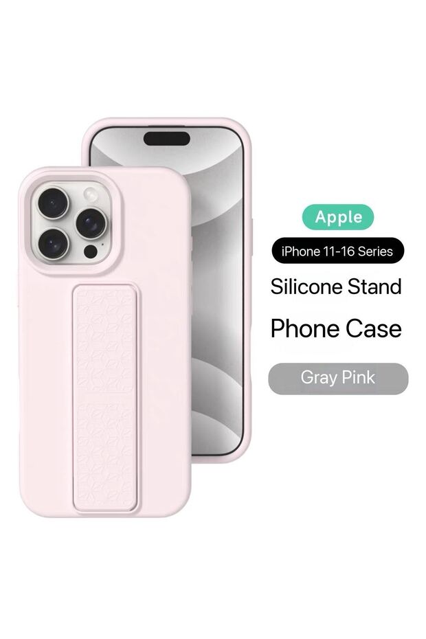 Apple iPhone 15 Plus Case – Shockproof Silicone Case, Kickstand Grip, Camera Protection, Slim Fit.