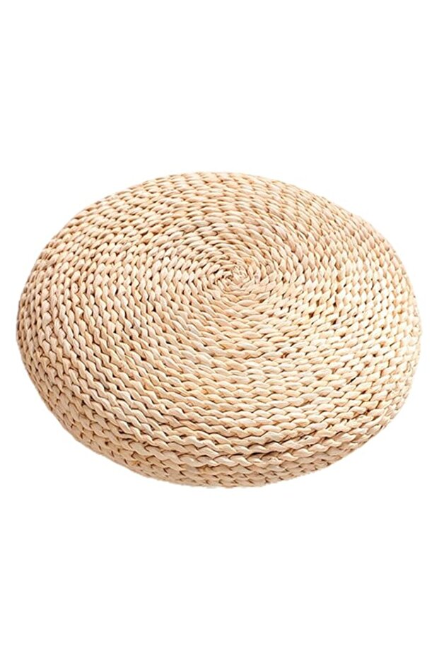 Quietcloud Sitting Cushion Round Straw Weave Handmade Floor Pouf Soft Widely Applied Flexible 30 * - 1