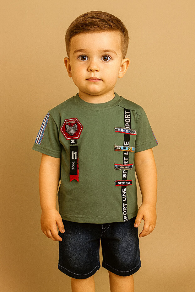 Embroidered Appliqued Boy's Suit (Not Printing) Luxury