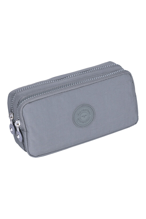 Water Resistant Clinker Fabric Washable Two Compartment Pen Holder Pencil Case Wallet Type