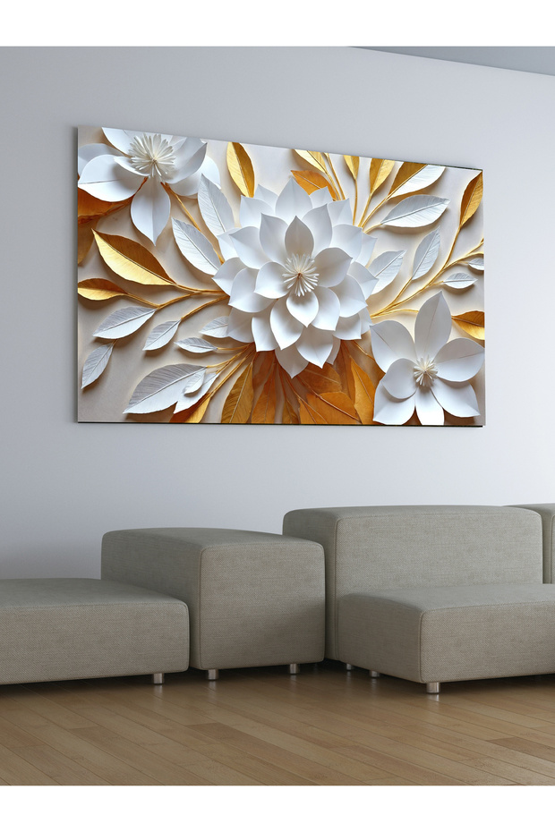 ÇİÇEK BASKILI KANVAS TABLO - 2