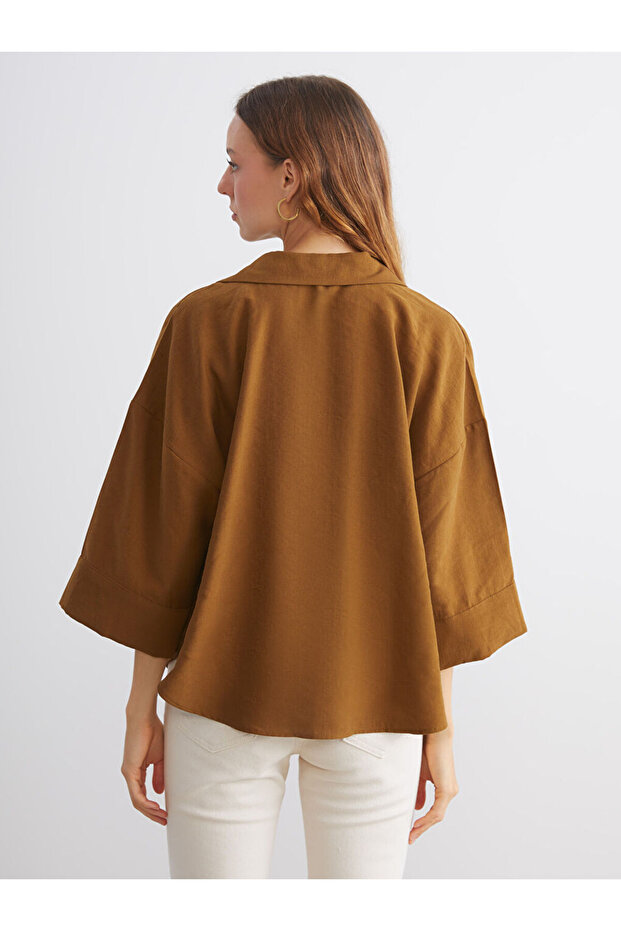 Yeşil Oversize Kadın Gömlek - 5