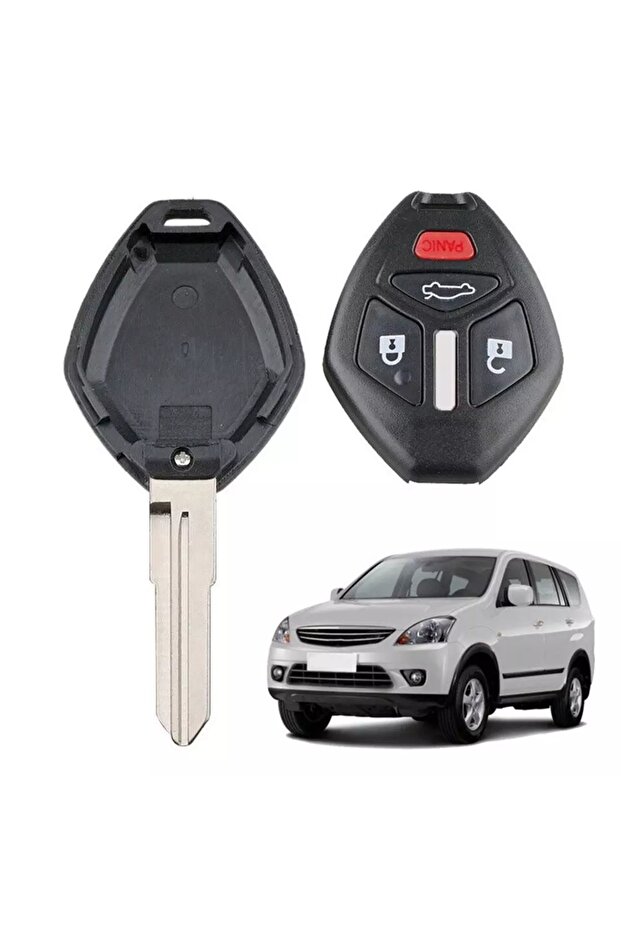 4-Button Car Key Shell Compatible with Mitsubishi Lancer 2008–2015, Galant, Eclipse – - 5