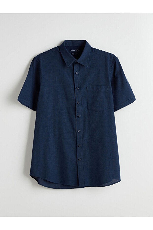 Regular Fit Short Sleeve Dobby Men's Shirt