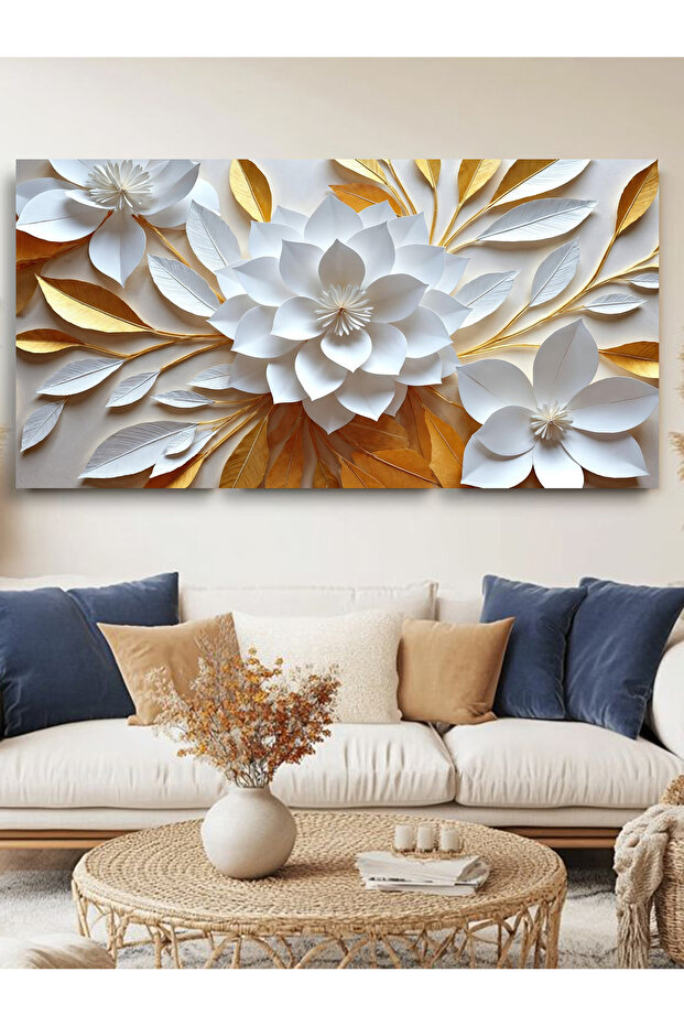 ÇİÇEK BASKILI KANVAS TABLO - 1