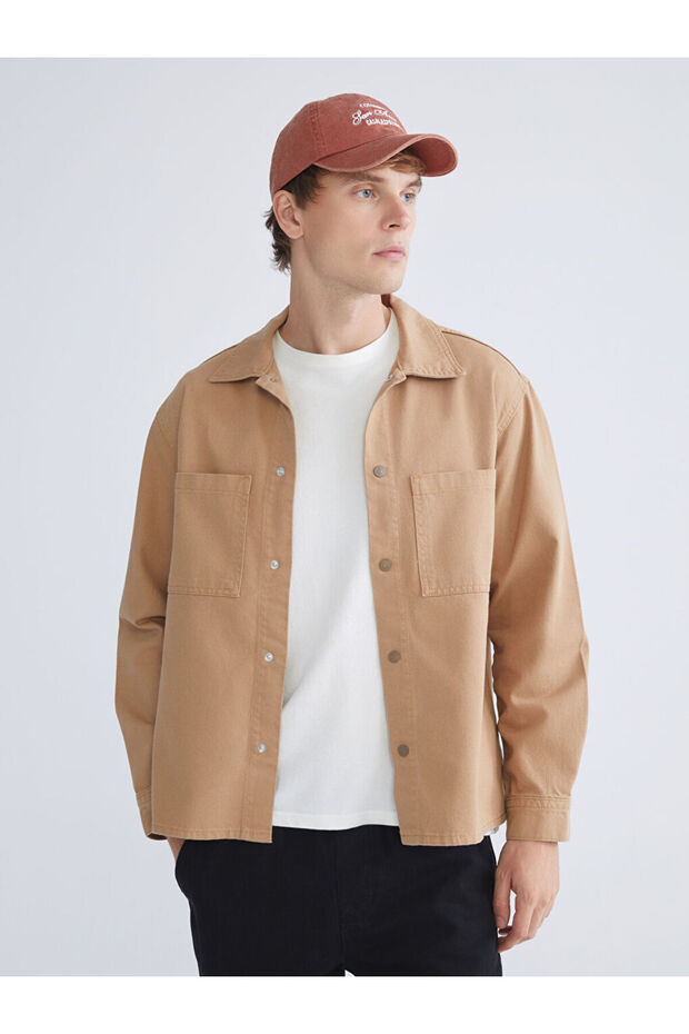 Esvab • Modern & Distinctive Comfortable Fit Long Sleeve Men's Jean Shirt
