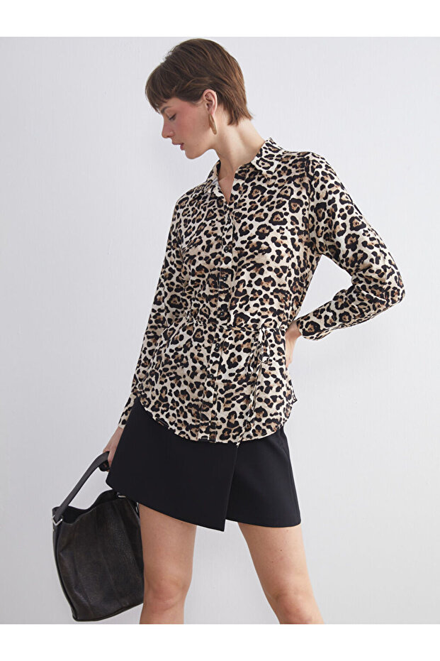 Leopard Patterned Women's Shirt