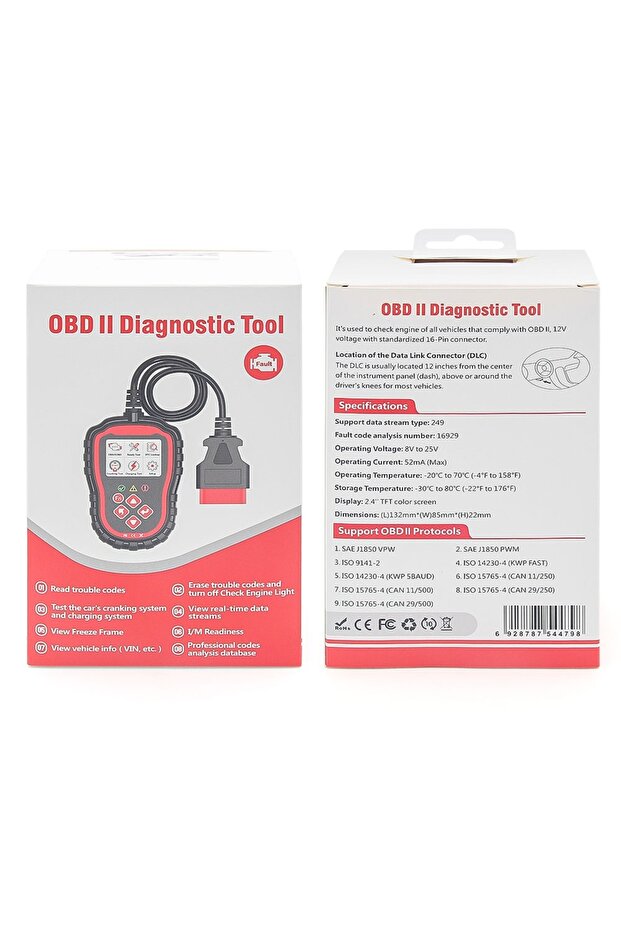QUICKLYNKS T41 Professional OBD2 Car Tester, with Error Code Reader, Engine Diagnosis - 10