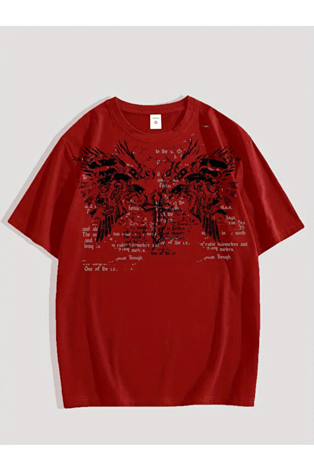 Gothic Printed Unisex Oversize T-Shirt