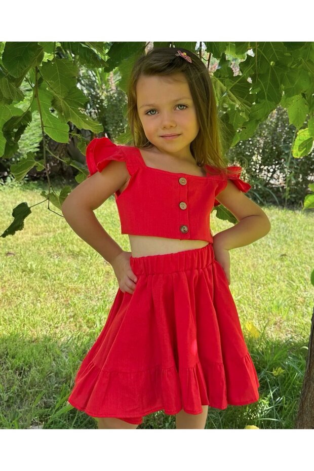 Yakut Crop Top and Skirt Set
