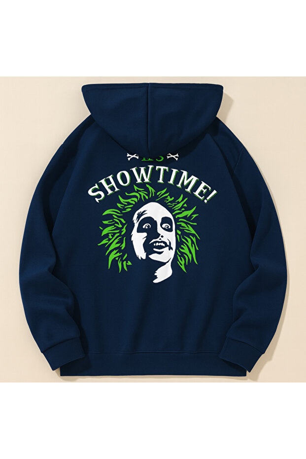 سويت شيرت للجنسين بقلنسوة مطبوع عليه Showtime مقاس كبير بثلاثة خيوط