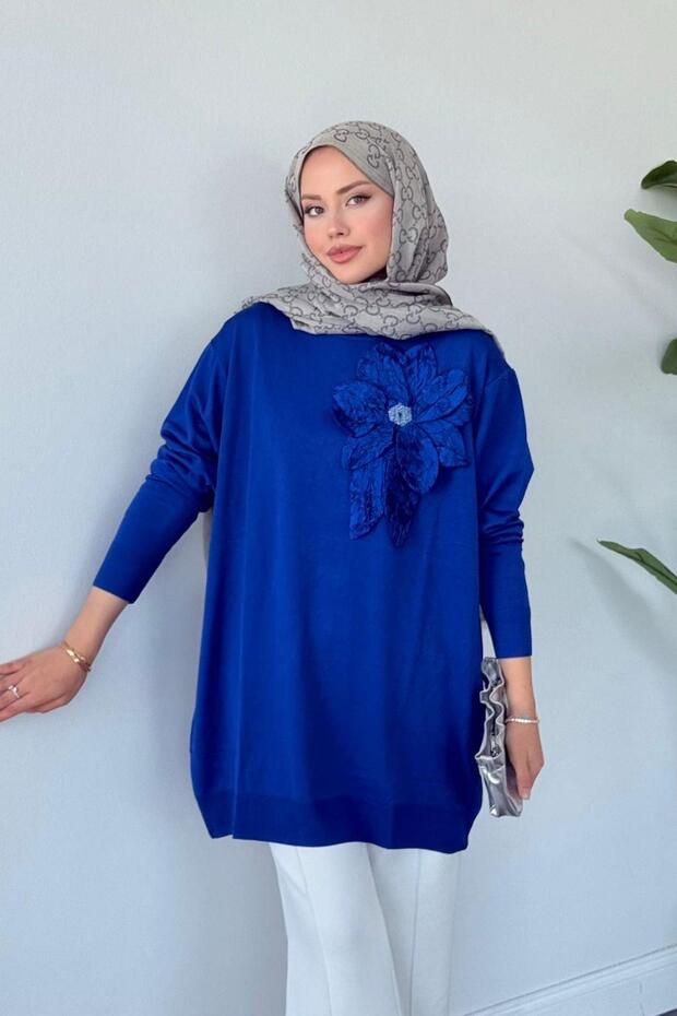 Dila Zambak Merserize Tunik Saks - 1