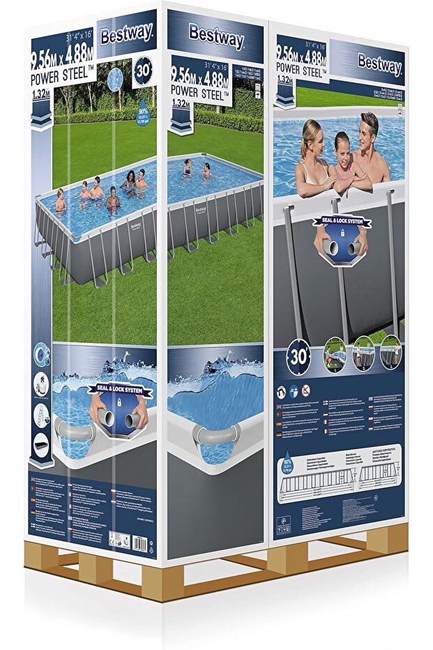 مسبح مستطيل مؤطر - 56623 - 5