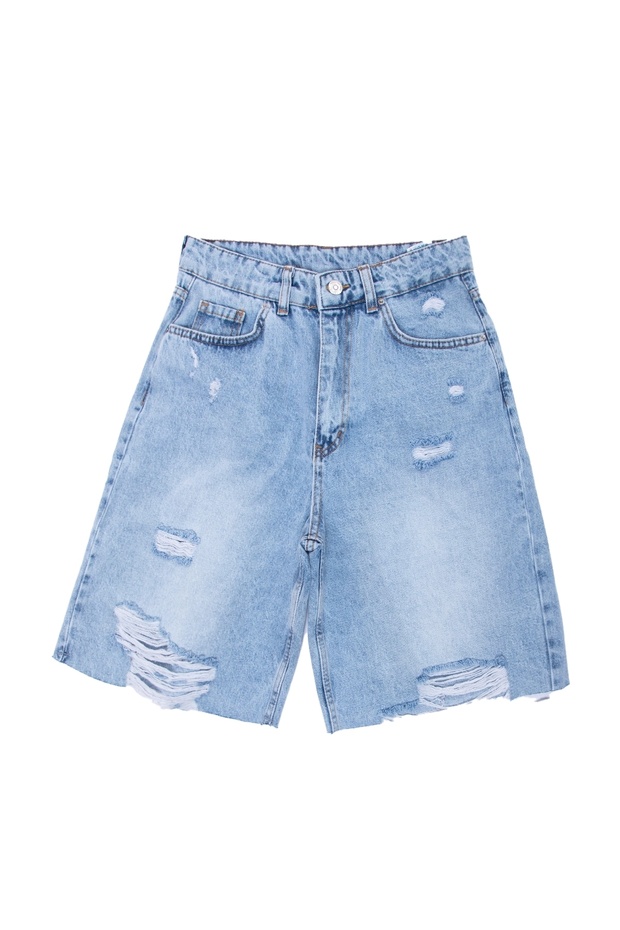 Denim Model Blue Jeans Capri - 1