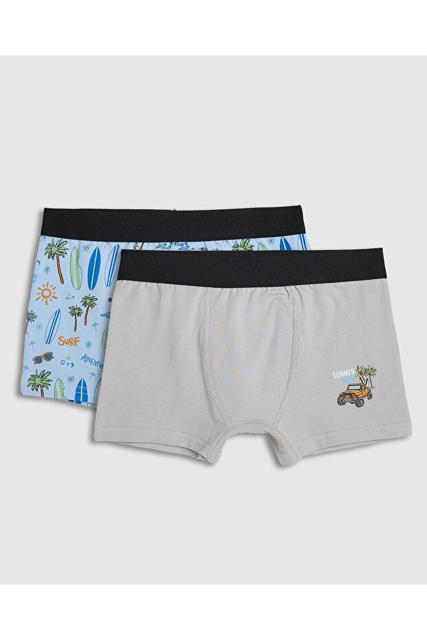 2 Pack Printed Boxer Briefs - 1