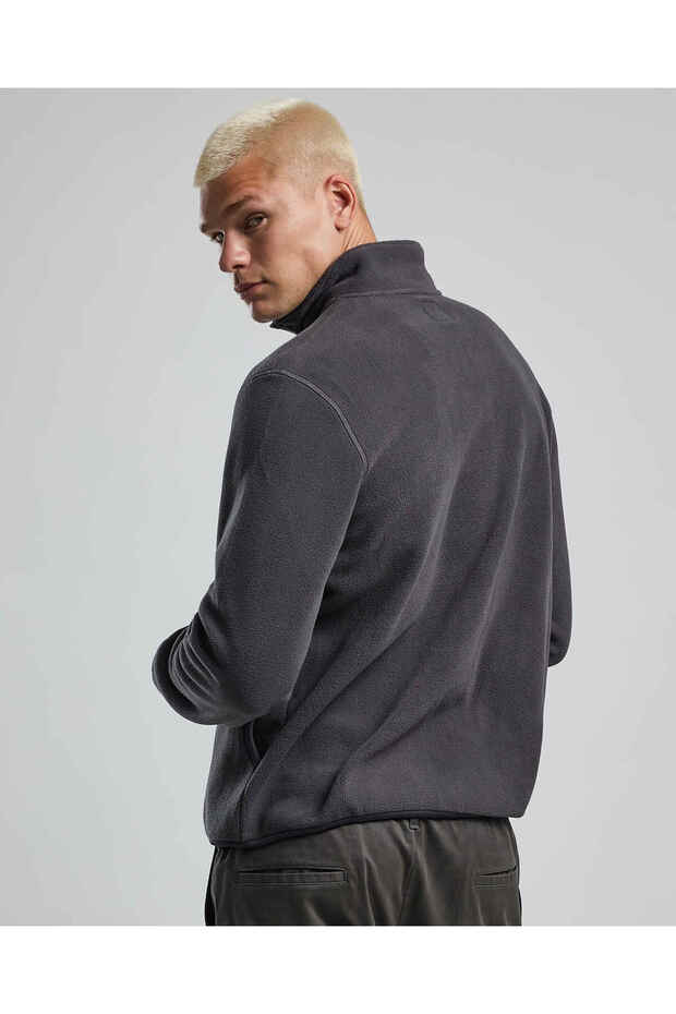 Solid Jacket with Zipper Closure - 4