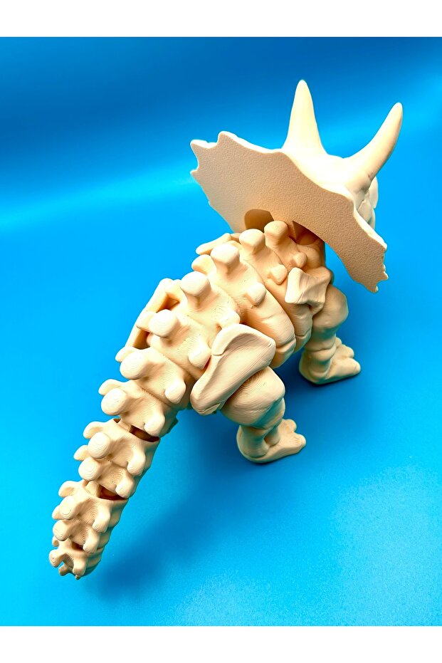 Dinozor Oyuncağı, Gerçekçi Triceratops Modeli - Büyük Boy - 5