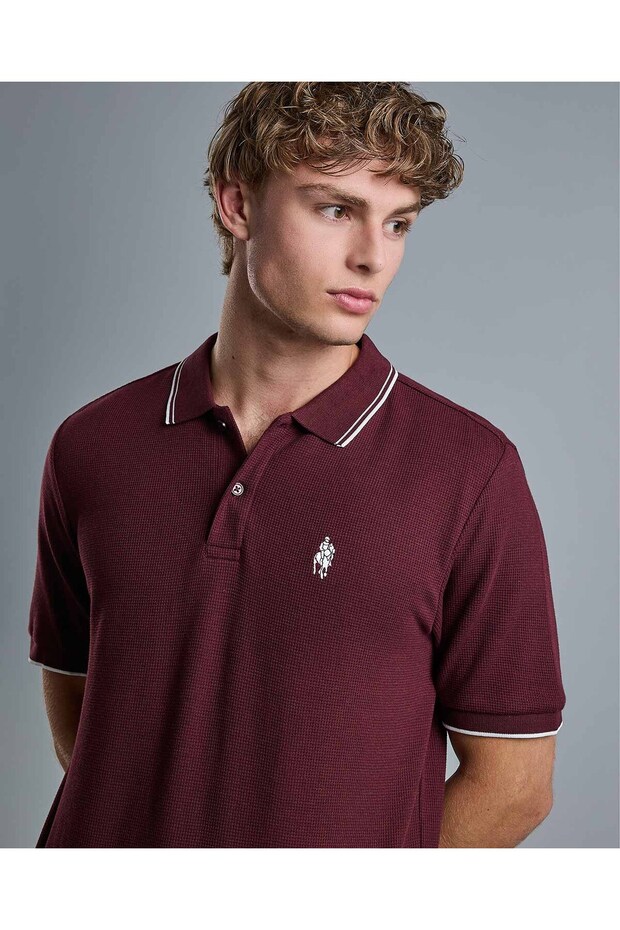 Logo Detail Polo T-Shirt with Short Sleeves