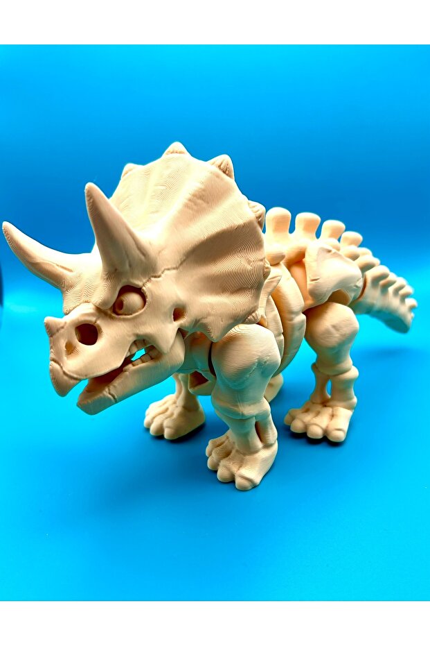Dinozor Oyuncağı, Gerçekçi Triceratops Modeli - Büyük Boy - 6