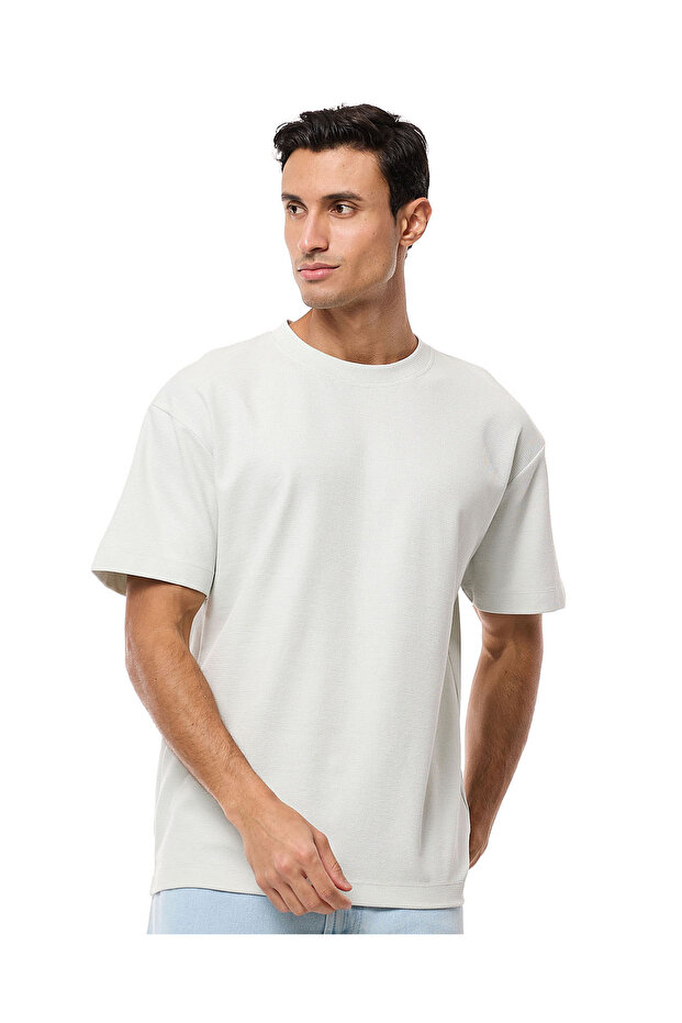 Solid T-Shirt with Crew Neck and Short Sleeves