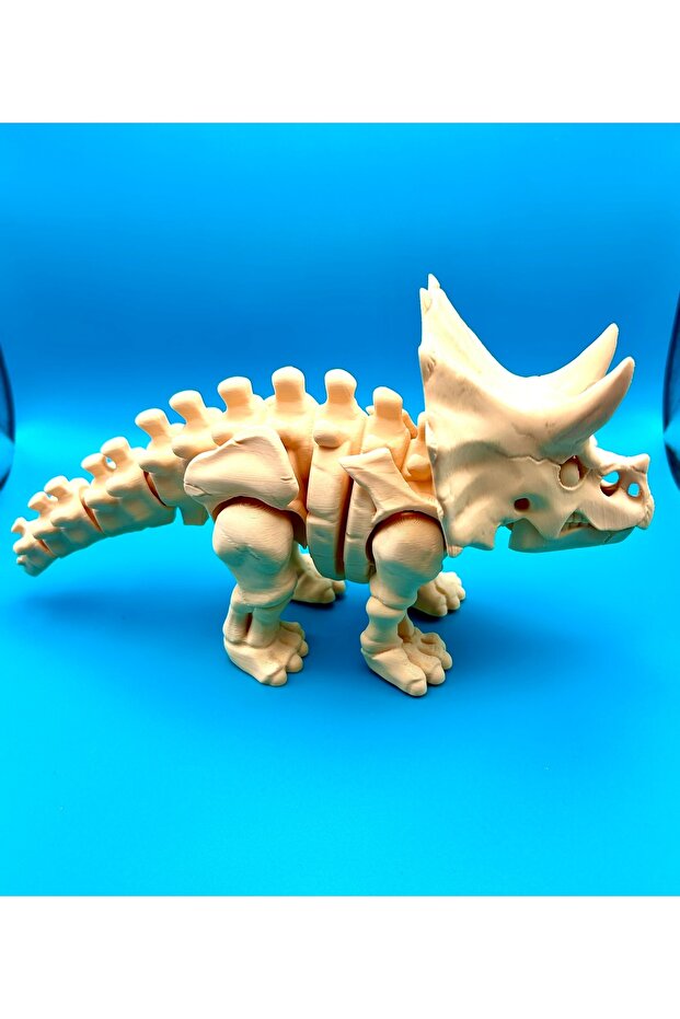 Dinozor Oyuncağı, Gerçekçi Triceratops Modeli - Büyük Boy - 4