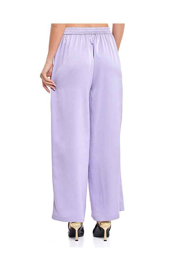 بنطال واسع سادة بخصر مطاطي - 4