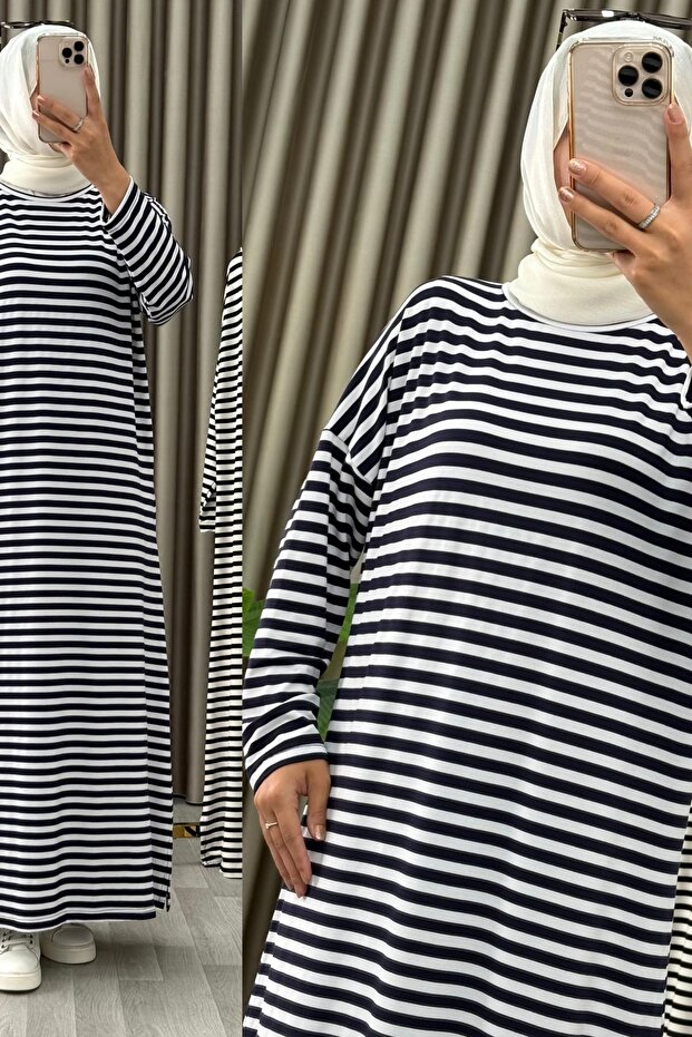 ÇİZGİLİ ELBİSE - 2