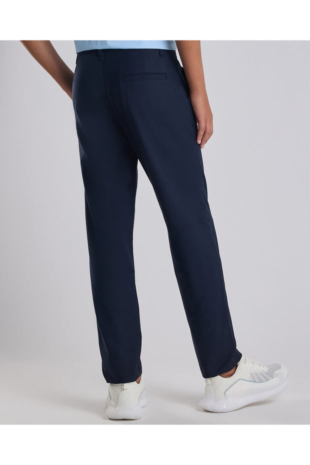 Solid Pants with Button Closure - 5
