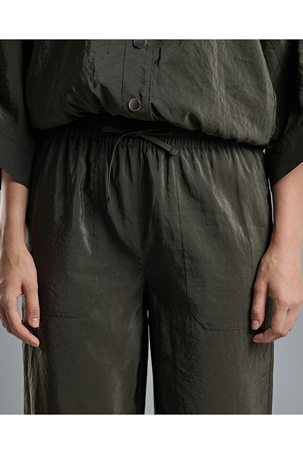 Solid Jogger Pants with Drawstring Waist - 5