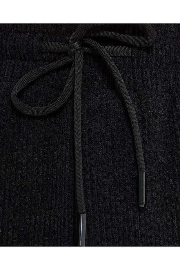 Textured Shorts with Drawstring Closure - 6