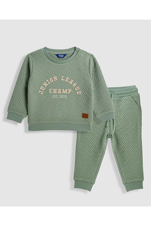 Embroidered Sweatsuit Set