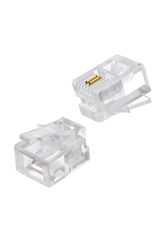 مقبس MX508 Rj11 - 50 قطعة - 6P/2C-ABS/مقبس هاتف - موصل RJ11