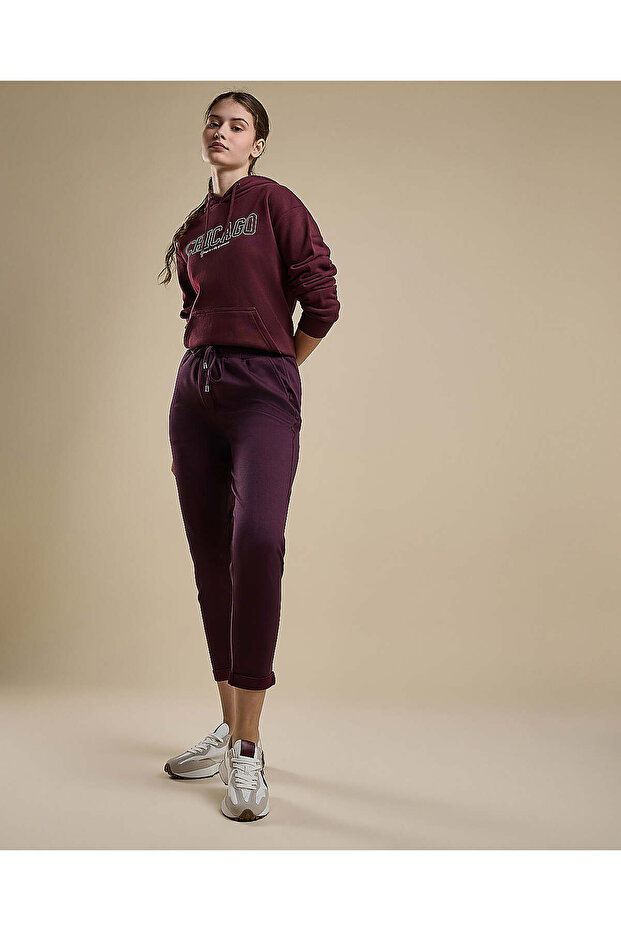 Solid Capris with Drawstring Waist - 1