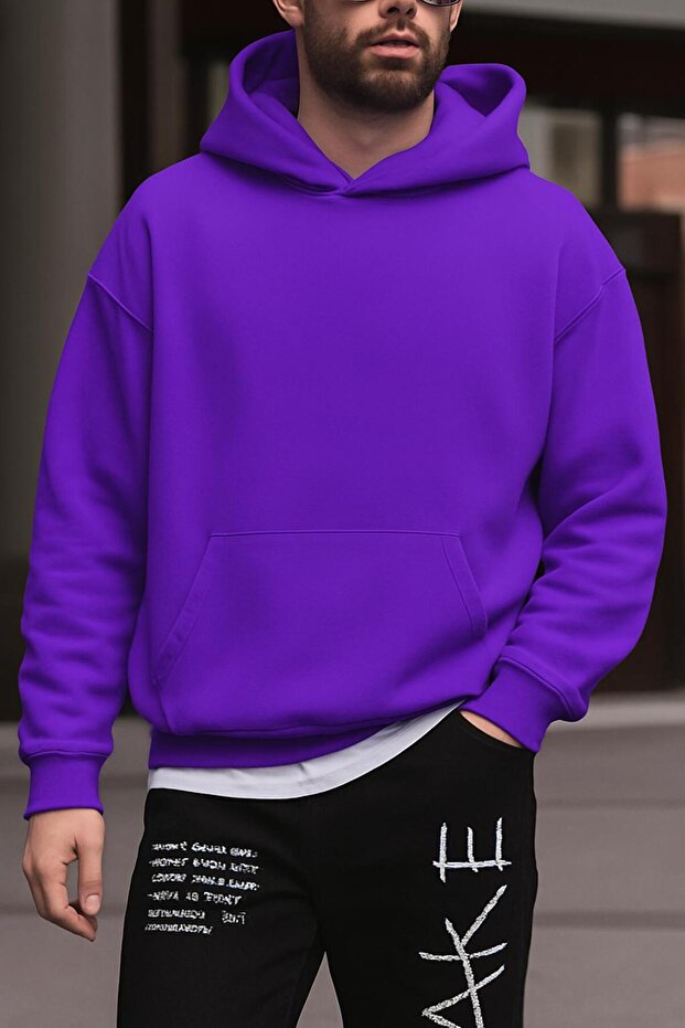 Plain Color Unisex Sweatshirt