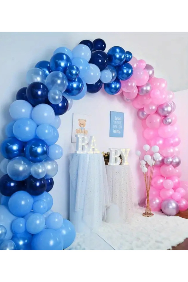 Pink Blue Gender Balloon Chain Set of 100