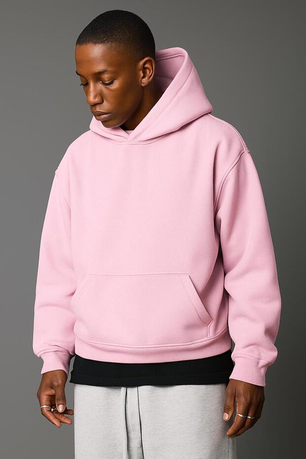 3 Yarn Combed Cotton Solid Color Unisex Printed Sweatshirt
