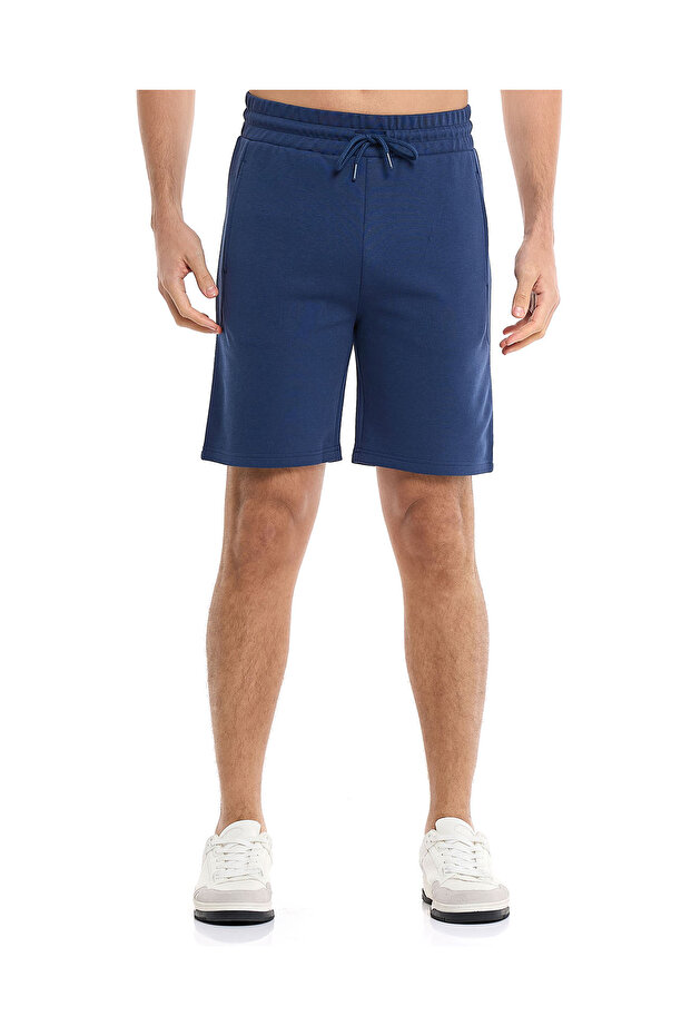 Knitted Shorts with Drawstring Waist - 2