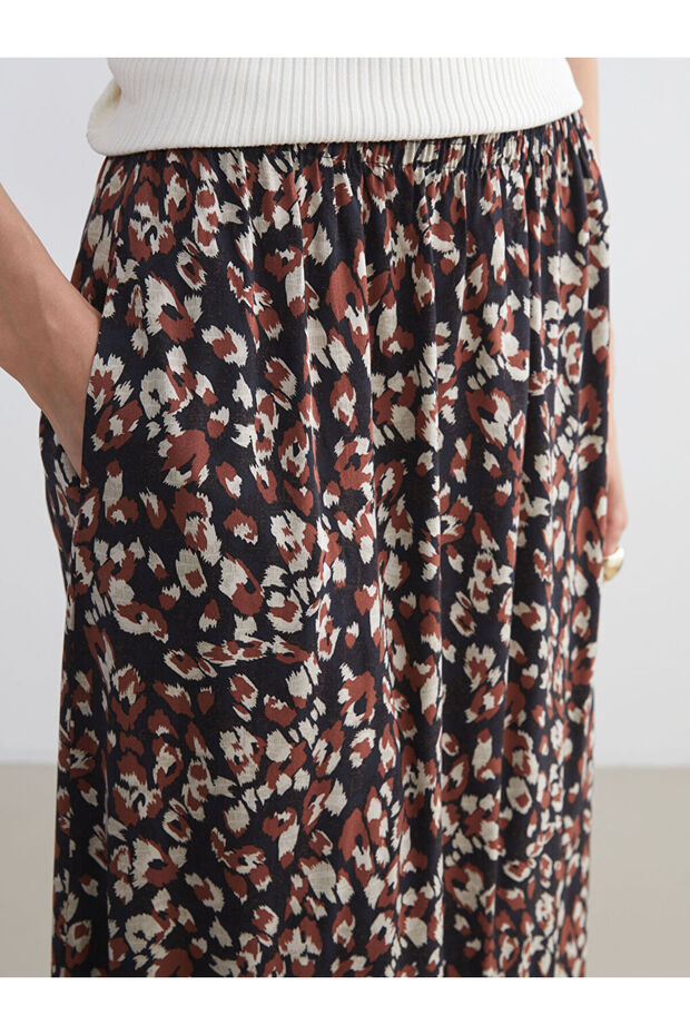 Timeless Recommendations from Timeless Store |   Patterned A-Line Skirt with Elastic Waist - 3
