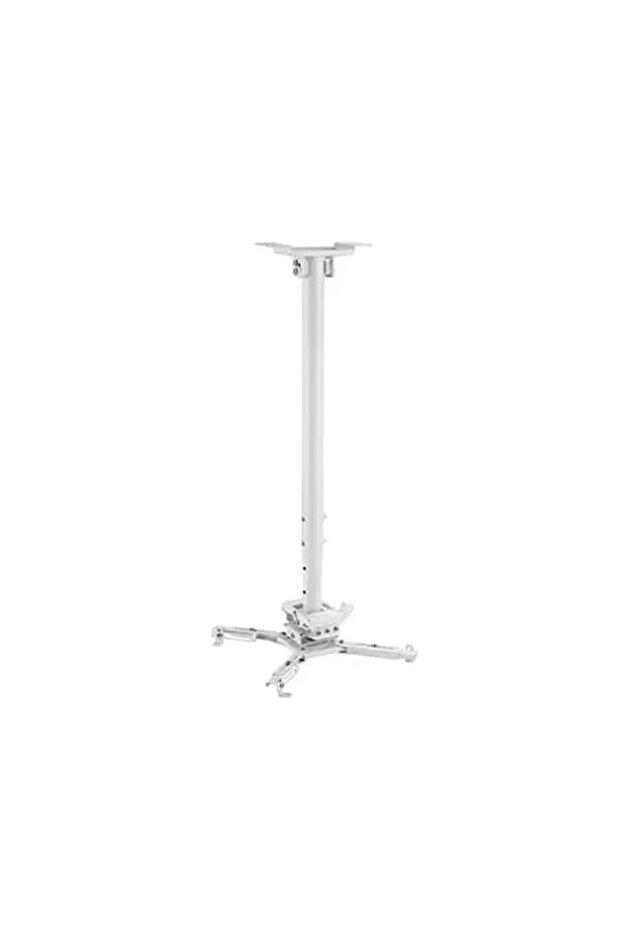 Skill Tech SH 08P Heavy-Duty Projector Ceiling Mount – Adjustable 745–1145mm, 45kg Load – White