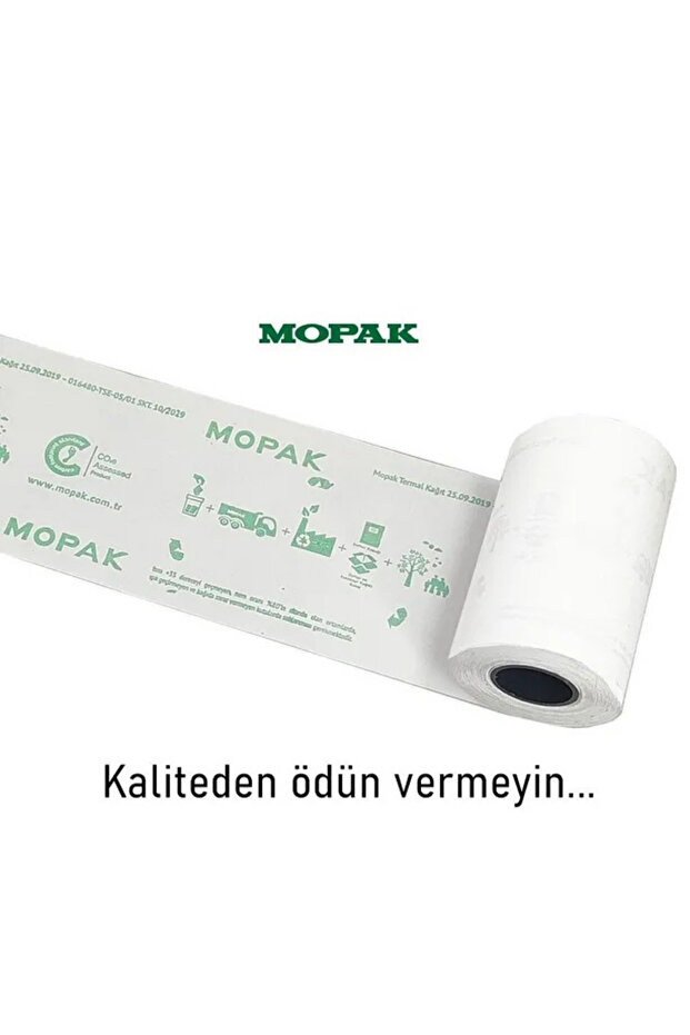 80x40 Termal Rulo Adisyon Yazarkasa Pos Fiş Bilgi 80x40 Yemek Fişi Termal Rulosu 1 Koli 60 Adet Rulo - 3