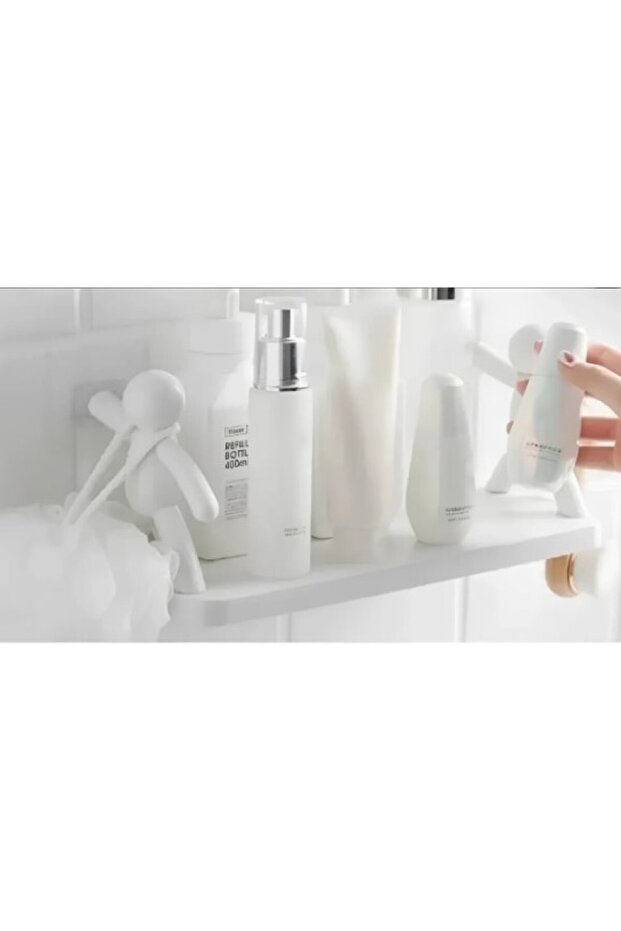 İnsan Figürlü Yapışkanlı Çok Amaçlı Duvar Rafı - 3