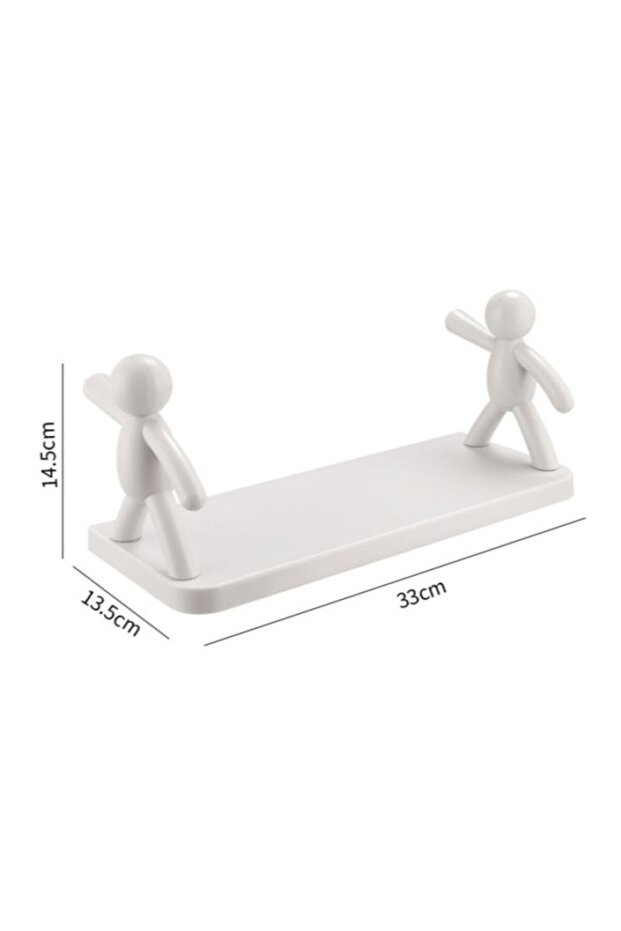İnsan Figürlü Yapışkanlı Çok Amaçlı Duvar Rafı - 1