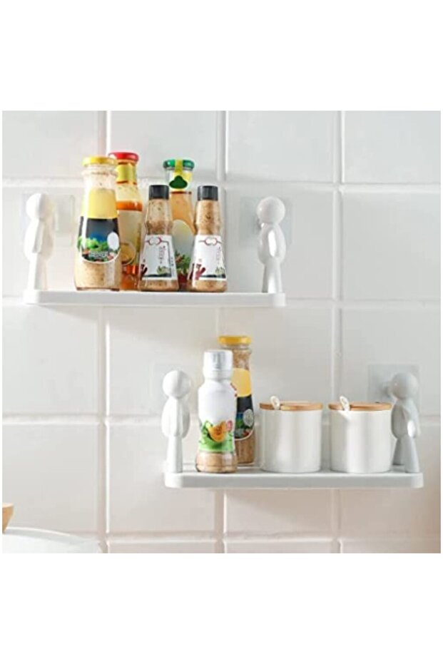 İnsan Figürlü Yapışkanlı Çok Amaçlı Duvar Rafı - 2