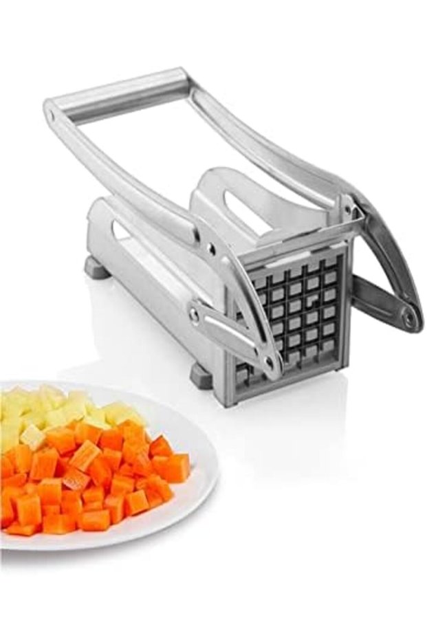 Potato Chipper, Effective Stainless Steel Potato Cutter Veg Slicer Potato Chipper Kitc